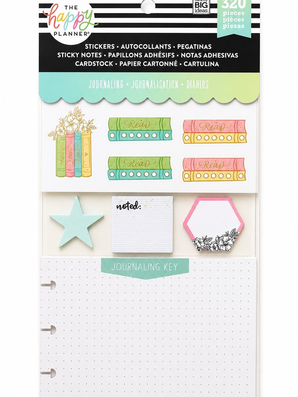 The Happy Planner Journaling 320 Pc Sticky Note Set Cardstock Accessory Pack